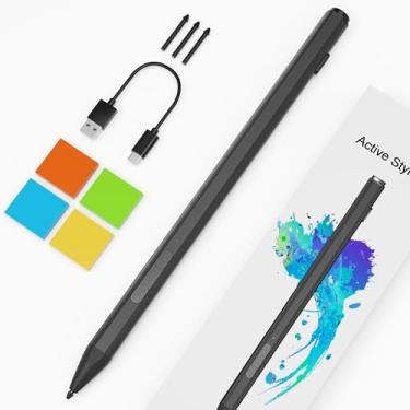 Imagem de Caneta Stylus Surface para Microsoft Surface Pro 11/X/9/8/7/6/5/4/3, Surface Go 4/3/2/1, Surface Laptop/Studio/Book 4/3/2/1, caneta Stylus com rejeição de palma, pressão 4096, magnética e recarregável