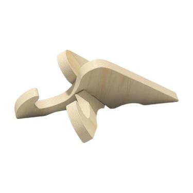 Imagem de menolana Organizador de skate Stand DIY Montagem fácil de madeira prática de madeira estável longboard stand para a loja de garagem de clube em casa