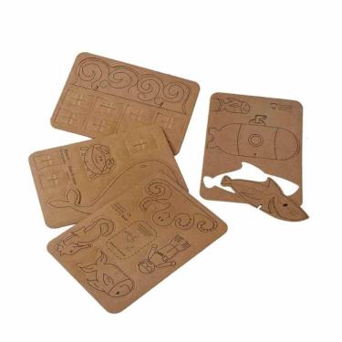 Imagem de Kit De Montar E Pintar- Fundo Do Mar - Papelão - 201901 - Eu Amo Papelão