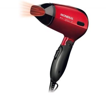 Imagem de Secador De Cabelos Mondial Max Travel Sc-10 1200w Preto Com Vermelho Bivolt