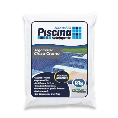 Imagem de Argamassa Piscina Aut. Impermeável Cor Cinza Cromo 18kg