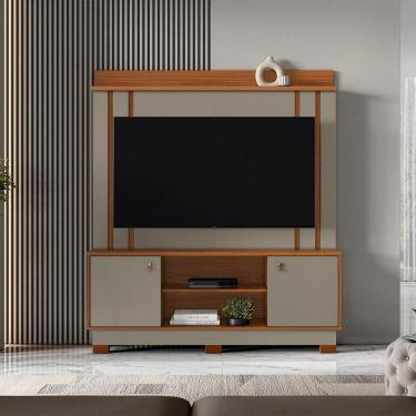Imagem de Estante para Tv até 65 Polegadas Home 160cm Fremont Cinamomo Mel/Grigio Fosco