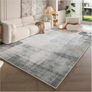 Imagem de Tapete leve de luxo estilo creme para sala de estar, sofá, mesa de centro, cobertor antiderrapante, tapete para quarto, vestiário, decoração de casa (120 x 200 cm, 47 x 79 polegadas/SJR-2)
