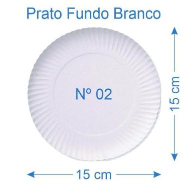 Imagem de 50 Prato de Bolo Salgado Fundo Branco Nº2 - AAZ