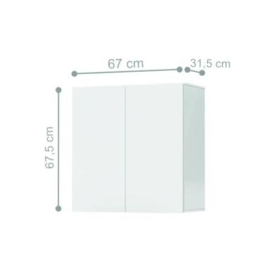 Imagem de Armário Aéreo Aliex 02 Portas Branco - CASA H