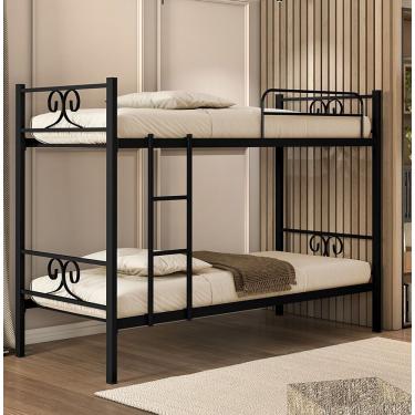 Imagem de Beliche Domus Solteiro Moderno 100% Aço Compacta Preto