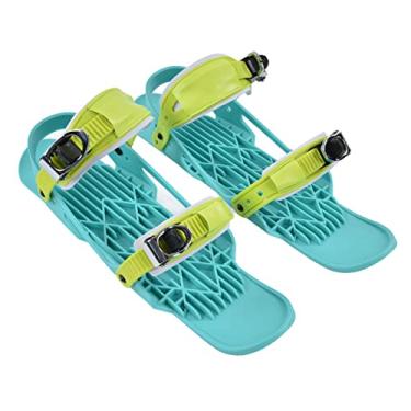 Imagem de Scooter de Neve, Botas de Esqui, 1 par de Mini Patins de Esqui, Patins de Neve de Inverno Portáteis, Sapatos de Snowboard Ajustáveis, Sapatos de Neve para Mulheres Com Fivela de