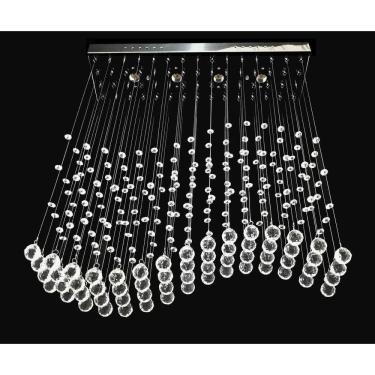 Imagem de Lustre Para Sala, Cozinha, Sala De Jantar Cristal Base 18x70 60cm