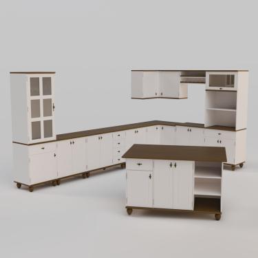 Imagem de Cozinha Modulada Retrô Off White- Nogueira