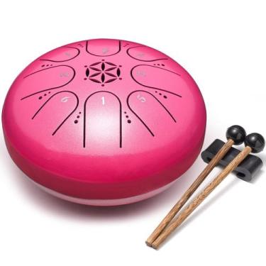 Imagem de Tambor de língua de aço PUJONI, instrumento musical de 6 polegadas e 8