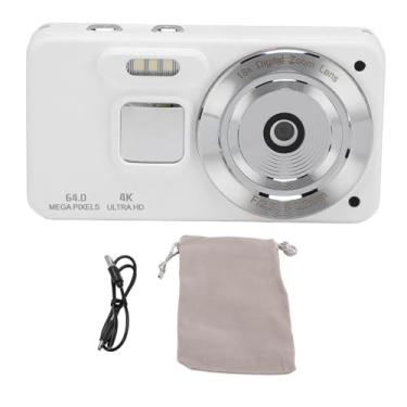 Imagem de Câmera digital 4K 64MP 18x Zoom AutoFocus Anti Shake HD Video Video Vlogging Câmera Compact Travel Camera para adolescente menino garota fotografia estudantil Aventura externa (Branco)