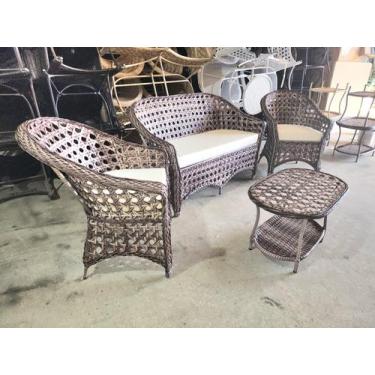 Imagem de Jogo Sofa e Poltronas Area Externa Interna Fibra Sintética - Varanda M