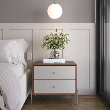 Imagem de Mesa de Cabeceira 2 Gavetas 64 Cm Jasper - Província