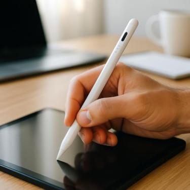 Imagem de Caneta Touch Premium Stylus Para Ipad E Tablet, Smartphone, Alta Precisão, Ponta Fina, Bateria Recarregável, Marca VARENZIA