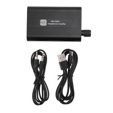 Imagem de Amplificador de Fone de Ouvido Portátil, Amplificador de Fone de Ouvido, Portátil, 16-300Ω, Saída de Entrada AUX de 3,5 Mm, Recarregável, Liga de Alumínio, para MP3, MP4