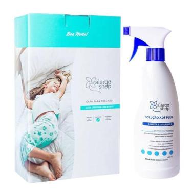 Imagem de KIT Solução Antiácaros ADF Plus + Capa Antiácaro Colchão Solteiro PVC 