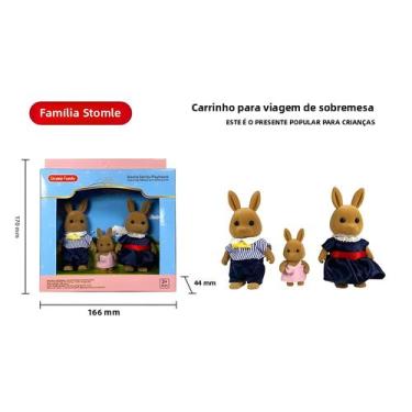 Imagem de Playset Mini Floresta com Família de Coelho e Urso - Brinquedo DIY par