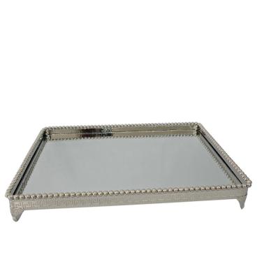 Imagem de Bandeja Retangular Inox Com Espelho Altura 6.50cm X Largura 33.50cm X Comprimento 46.50cm