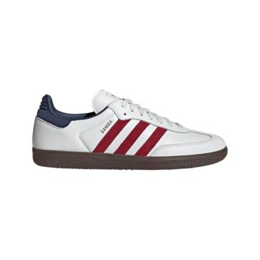 Imagem de adidas Original SAMBA OG Samba Tênis de couro, IH4881, branco, trico, masculino, feminino, Core White/Team Victory Red/Night Indigo, 9
