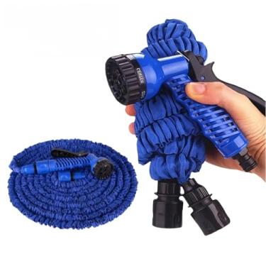 Imagem de Mangueira Expansível Elástica Flexível 30 Metros Jardim Retrátil Multiuso Aleatório Plantas(Azul - 30 metros)