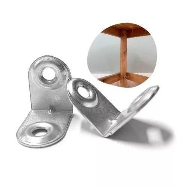 Imagem de Kit 4 Unidades Cantoneira Metalica 20X20 Zincada para gavetas e movéis