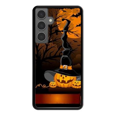 Imagem de VUTTOO Capa para Samsung Galaxy S24 Plus - Halloween Pumpkins Witch Hat Pattern Phone Case - Capa de telefone TPU com proteção contra absorção de choque