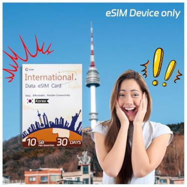 Imagem de gtesim Explore Toda A Coreia Esim Dados Apenas 10Gb Alta Velocidade 4G/5G Lte E Baixo Ilimitado Por 30 Dias Sem Contrato Suporte Hotspots