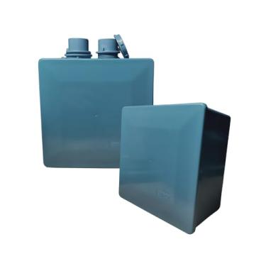 Imagem de KIT Caixa de Passagem Deep Box 15x15CM C/Conector Reto PVC 3/4pol (Cinza)