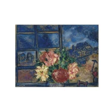 Imagem de Natureza Morta Quadro Parede em Tela-Famosas Pinturas para Sala de Jantar-Janela aberta-Decoração Cozinha Vintage 20x25cm Sem Moldura