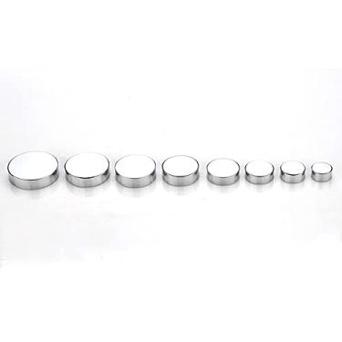 Imagem de 8 peças de parafusos de espelho de cobre puro tampa plana pregos de cobertura decorativa, parafusos de apoio, pregos de tampa para fixadores de parafusos publicitários, banheiro, espelho, prata 25 mm