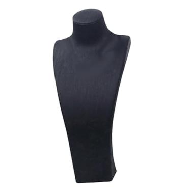 Imagem de simhoa Suporte para exibição de busto de colar, suporte para manequim de colar, decoração elegante, presente para loja de venda para mulheres, organizador de, Preto, 18.5 Cm X 10 Cm X 40