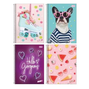 Imagem de Caderno Universitário Tilibra com 96 Folhas Pautadas Flip Feminino Cap