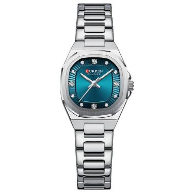 Imagem de relógio feminino quartzo ponteiros strass design elegante  à prova d água