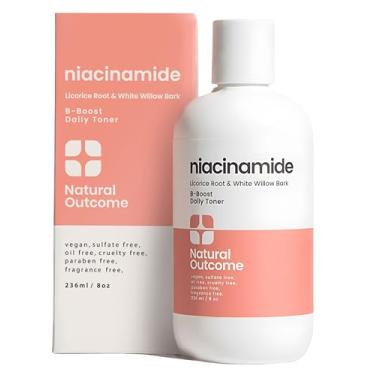 Imagem de natural outcome Tônico Facial De Niacinamida, Reforço Da Radiância - Com Ácido Salicílico E Aloe Vera, Solução Tonificante Avançada Rejuvenesce A Pele Minimiza Aparência Dos Poros, Sem Fragrância, 8