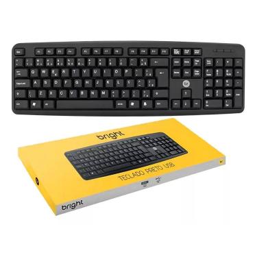Imagem de Teclado Bright 0014 Qwerty Português Brasil Cor Preto