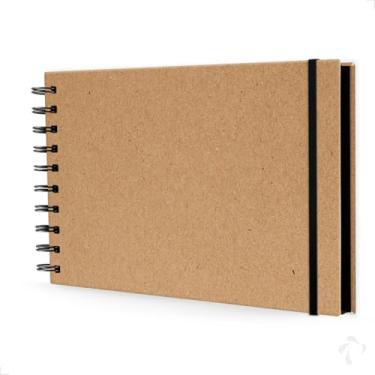 Imagem de NISTI PRINT, Scrapbook Álbum de Fotos Caderno Criativo C/Capa Dura Kraft