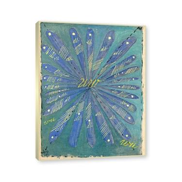 Imagem de Moldura de champanhe. Pôster Hilma Af Klint, (Caos Primordial, nº 25), reproduções de pinturas famosas, imagem de arte abstrata para sala de estar quarto decoração de casa. 30 x 40 cm-11,8 x 15,7 pol