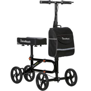 Imagem de Knee Scooter BlessReach Economy Steerable Walker preta