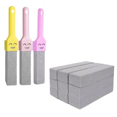 Imagem de Pacote com 12 pedra-pomes para limpeza, pedra-pomes para vaso sanitário com alça para removedor de manchas, vaso sanitário, banheiro, piscina, grelha, fogão, banheiras, limpadores de pia de cozinha