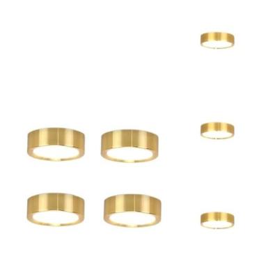 Imagem de Luz De Teto LED Dimerizável Dourada 5W-25W Para Sala De Estar Cozinha 