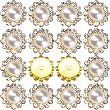 Imagem de 200 peças de girassol de 12 mm costurado em pérolas para artesanato, vidro de cristal com base de metal flor costurado em strass para chapéus, enfeites para artesanato, roupas, sapatos, bolsas