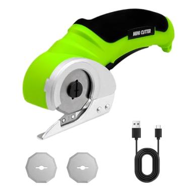 Imagem de Tesoura elétrica sem fio, tesoura elétrica para cortador de papelão – Cortador de caixa elétrico potente de 4 V com bateria de longa duração, ideal para tarefas de papelão, tecido e corte rotativo