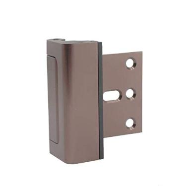 Imagem de Fechadura de porta de segurança de liga de alumínio de uma peça com reforço de segurança para crianças, cor café oxidado