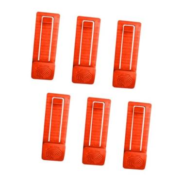 Imagem de Generic Conjunto de 6 clipes para quilhas de prancha de surfe, fivelas, acessórios portáteis, estabilidade aprimorada, clipes para quilhas de prancha de remo, Laranja