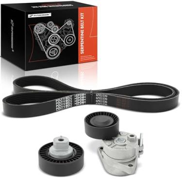 Imagem de A-Premium Kit de transmissão de correia serpentina do motor compatível com carros BMW - 320i, 323Ci, 323i, 323ti, 325Ci, 325i, 325xi, 328Ci, 328i, 330Ci, 330i, 330xi, X5, 525i, 528i, 530i, X3-2.2L