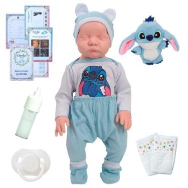 Imagem de Bebe Reborn Realista Silicone Patinho Itens Banho Permitido - Cegonha 