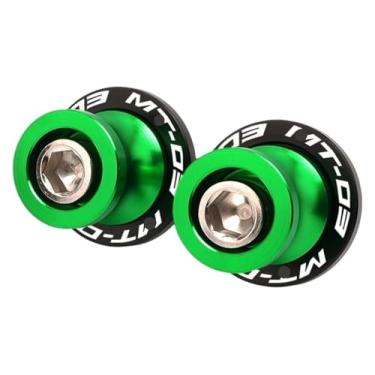 Imagem de BYYINGSUS Parafusos de suporte deslizantes de bobinas de braço oscilante de 6 mm acessórios de motocicleta compatíveis com Y&AMAHA MT03 MT09 MT10 MT 03 09 10 Mt03 Mt09 Mt10 (Mt03 verde)