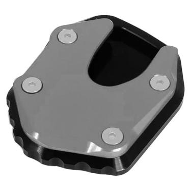 Imagem de BYYINGSUS Extensão de suporte de placa ampliadora de suporte lateral para pé de motocicleta compatível com NC750X NC 750X NC750 X/DCT 2021 2022 2023 (cinza)
