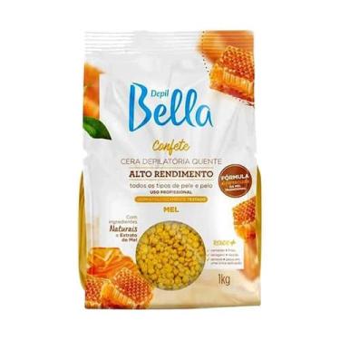 Imagem de Cera Depilatória Confete Mel Alto Rendimento Depil Bella 1kg