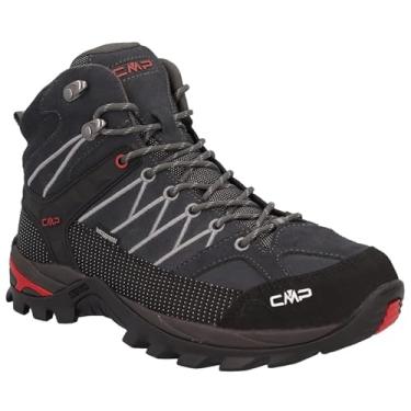 Imagem de CMP Rigel Mid Botas de caminhada masculinas impermeáveis – Tênis de trilha para todos os terrenos com suporte no tornozelo e sola FullOn GRIP. Projetado na Itália. (60UU TITANIO-FERRARI, US Footwear